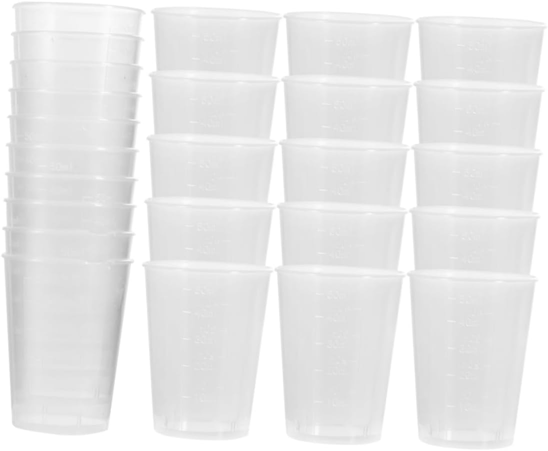 100pcs Laboratory Measuring Cup Large Measuring Cup Graduations Scale Tool