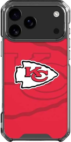 Skinit Clear Phone Case Compatible with iPhone 17 Pro Max - Officially Licensed NFL Kansas City Chiefs Large Logo Design