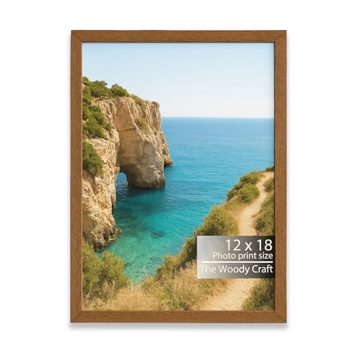 Image of 12x18 Photo Frame | Brown Photo Frame For Wall That Adds Natural Depth | Wall Frame For Home Decoration | Wooden Photo Frames With High Craft | Aesthetic Photo Frames For Balanced Design