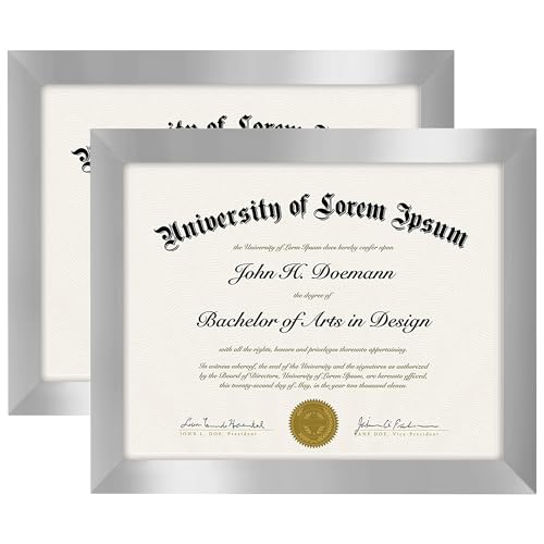 Americanflat 8.5x11 Diploma Frame with Shatter-Resistant Glass - Set of