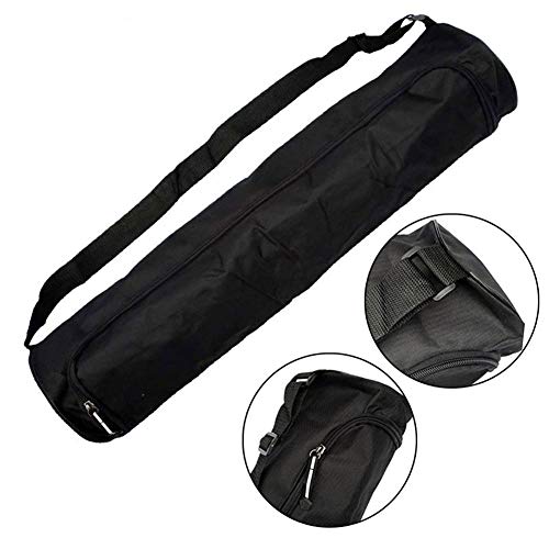 Feli546Bruce Yoga Mat Bag,Waterproof Sport Fitness Pilates Yoga Mat Bag Shoulder Strap Carrier Backpack Black