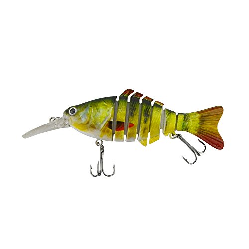 ROSE KULI Life Like Hard Body Swim Multi Jointed Hard Fishing Lure Hook, Size #6