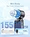 iFunSky Mini Portable Handheld Turbo Fan – Small but Mighty, Whisper-Quiet, Long-Lasting, 5-Speed High-Velocity Rechargeable battery Fan, Personal Fan for Outdoor, Travel, Gifts for Women & Men(Black)