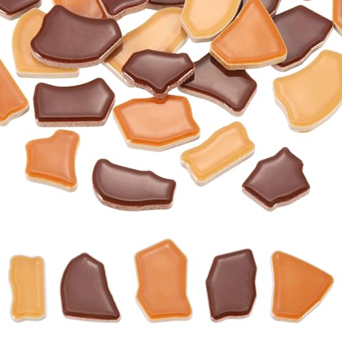 PATIKIL 500g/1.1LB Carreaux De Mosaique En Ceramique Irreguliers, 0.79
