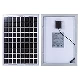 MEGSUN 10W 12V Mono Solar Panel for Motorhome, Caravan, Camper, Boat with 4.9FT Crocodile Clip Line