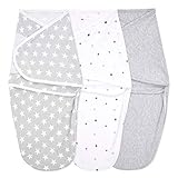 aden + anais Essentials Easy Wrap Swaddle, Cotton Knit Baby Wrap, Newborn Wearable Swaddle Sleep...