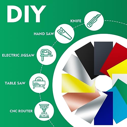 Frddiud 86587-12-8 Engraving Blank Abs Double Color Plastic Sheet, 11.8X6.49X0.05 Inch Materials Double Color Plastic Sheet thumb #2