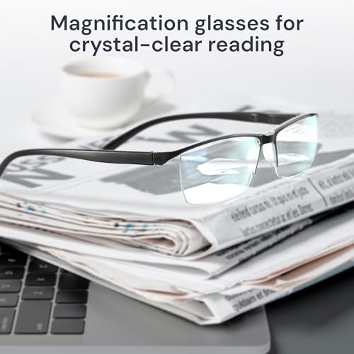 Image of Gaoye Executive Style Reading Glasses Men - Durable Readers with Blue Light Filtering- Comfortable Fit with TR90 Frames