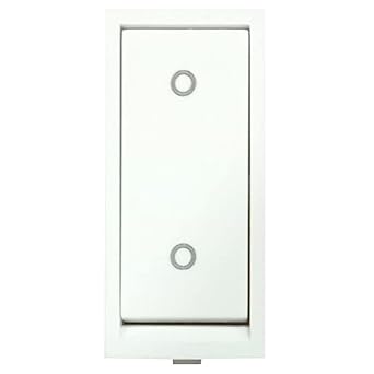 10A 2-Way Flat Switch (Pack of 20) | 2 Way Modular Flat Switch 10A | Electric Switches Modular Switch for Home, Office, Shop,etc (20 Number Of Switch)