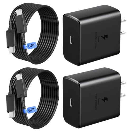 45W USB C Fast Charger 2-Pack,Type C Fast Charging Block with 6Ft Cable - image 1