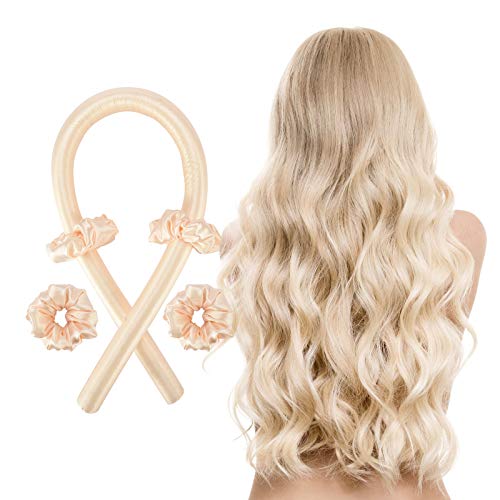 Heatless Curling Rod Headband,No Heat Curls Silk Ribbon Hair Rollers Sleeping Soft Headband Wave Formers Hair Curlers DIY Hair Styling Tools for Long Medium Hair (No clip C)