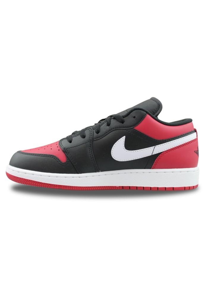 Jordan Boy's Air 1 Low (Big Kid) Black/Gym Red/White 7 Big Kid M