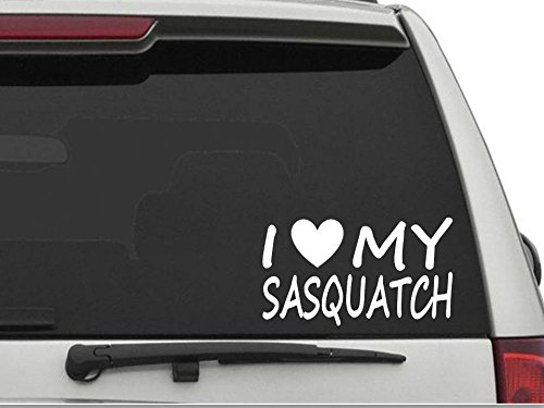 Decal Dan - "I Love (heart) my Sasquatch" Vinyl Die Cut Car Truck Window Decal Sticker Laptop