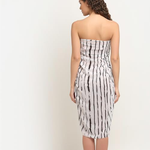 Image of EROTISSCH Women's Poly Georgette One-Piece Swimsuit Cover-Up Sarong, Made of 100% Polyester, Quick-Dry, Lightweight Beachwear for Girls with Adjustable Halter Neck, Suitable for Beach,Resort&Pool