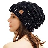 PAGE ONE Womens Winter Beanie Warm Cable Knit Hat Style Stretch Trendy Ribbed Chunky Cap