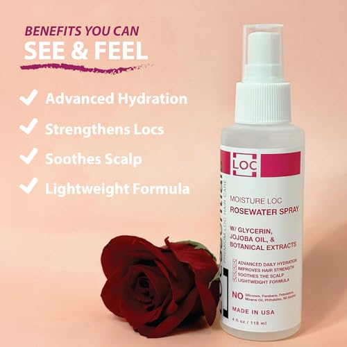 Spray hidratante de agua de rosas para locs miniatura 2