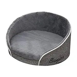 Ali Shipping Dog Bed Nesting Bed Fluffy Round Pet Cats Sleeping Pad Cat Nest Grey