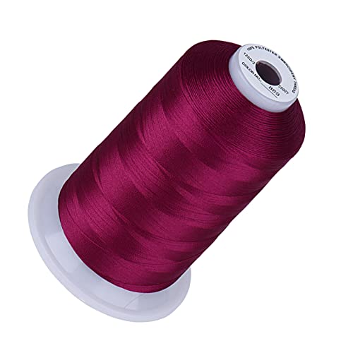Image of Simthread 5500Yds /5000M 40WT Polyester Embroidery Thread Royal Purple 869 | High-yardage 5000M spool offers smooth feeding and stable 40WT polyester thread for home and commercial embroidery machines.