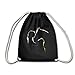 Spreadshirt Équitation Silhouette De fille De Cheval Sac À Dos Cordon, noir