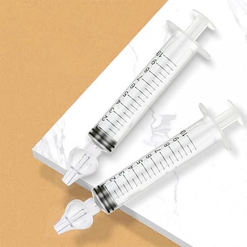 Image of Baby Nasal Aspirator, 1 Pack, 4 Pieces - Safe and Reusable Silicone Nasal Aspirator for Newborn - Infant Mucus Removal with 10ml Nose Cleaner Syringe - Nasal Spray /Nasal Hygiene