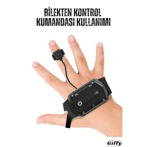 Giffy/Oyuncak Uzaktan ve Bilek Kumandalı Şarjlı Led Işıklı Full Fonksiyon Akrobat Drift Aracı (Yeşil)