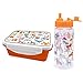 I-Drink Kit Lunch Box Porta Merenda Alimenti + Borraccia Tritan 400ml, per Bambini, Picnic, Porta Alimenti Ermetico, con Disegni Infanzia