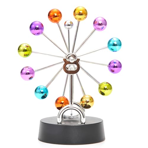 Powertrc TG88H-3 Perpetual Motion Ferris Wheel With Revolving Colorful Metallic Balance Balls | Mesmerizing Kinetic Artwork thumb #1