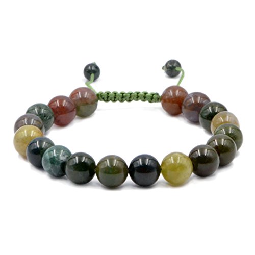 Image of AD Beads Natural 10mm Gemstone Bracelets Healing Power Crystal Macrame Adjustable 7-9 Inch