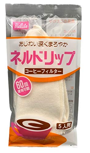 丸太衣料(Maluta) ネルドリップ5人用パック (替えフィルター1枚入り)