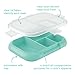 Bentgo Kids Chill Tray with Transparent Cover - Reusable, BPA-Free, 4-Compartment Meal Prep Container with Built-In Portion Control for Healthy On-the-Go Lunches (Aqua)