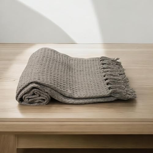 Image of Soft Throw Blanket | Used Both Indoor and Outdoor | Blanket for Living Room | Bedroom | Hall | Kids Room | Sofa and Bed or Chair Throw (Brown)