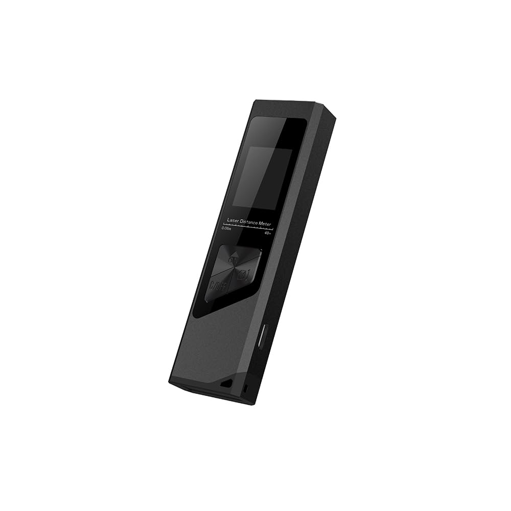 TKMARS Telémetro Láser 40M, Medidor láser de Distancia de precisión de ± 2 mm, USB Recargable Medidor Láser Mudo Portátil Metro Láser con LCD, Cálculo de Distancia, Área, Volumen