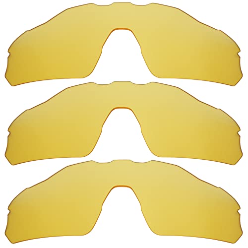 Écrans de rechange polarisés pour Oakleys Radar EV Pitch, lot de 3 verres jaunes