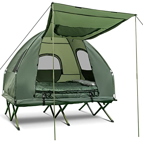 Carpa plegable impermeable con bolso y colchón para camping