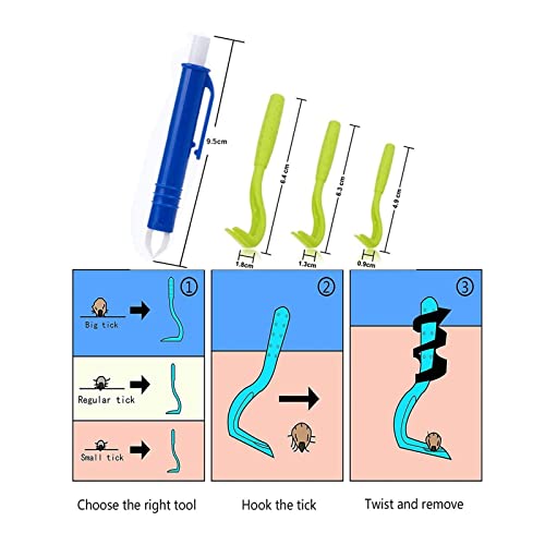 LYUANWEI Tick Removal Pen Tick remover pliers Tick removal tool with Storage Box Tick Fleas Hook for Human Pets - Image 2