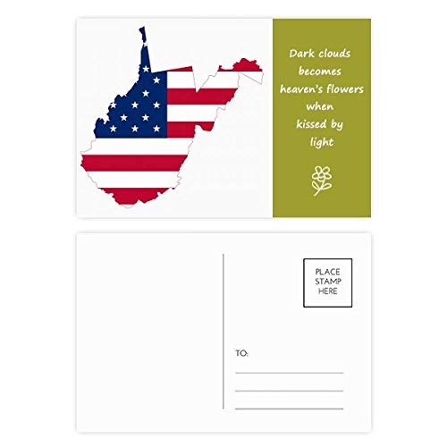 Jeu de cartes postales Virginie-Ouest pour vos correspondances de voyage et petits mots merci
