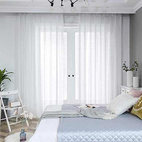 Ventana Visillos Salon, Cortinas Panel Cortinas Opacas Termicas Cortinas Visillos Cortina Translucidas con Ojales para Ventanas Habitación Niño Salon Dormitorio Comedor Cover