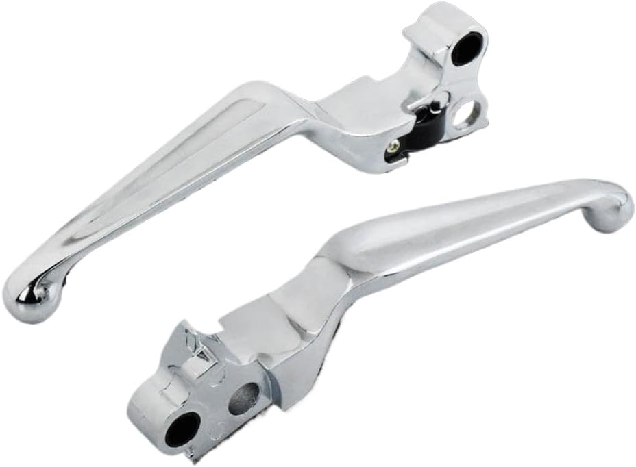 Motorcycle Chrome Brake Clutch Levers CNC Compatible with Automotive Motorcycle Parts Touring Softail Sportster XL 883 1200 Street Road King