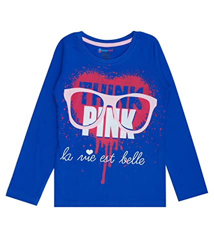Image of KYDA KIDS 100% Cotton Girls Full Sleeve Printed T-Shirt,Regular fit Round Neck Tops