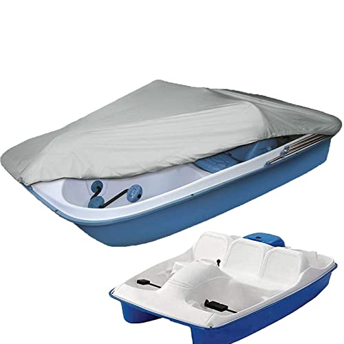 RIYIFER Sun Dolphin, 600d Waterproof Oxford Cloth Pedal Boat Protection Cover with Straps Pedal Boat Cover for All Weather Pedal Protection Mooring Boat Cover,Gray,286 * 200cm