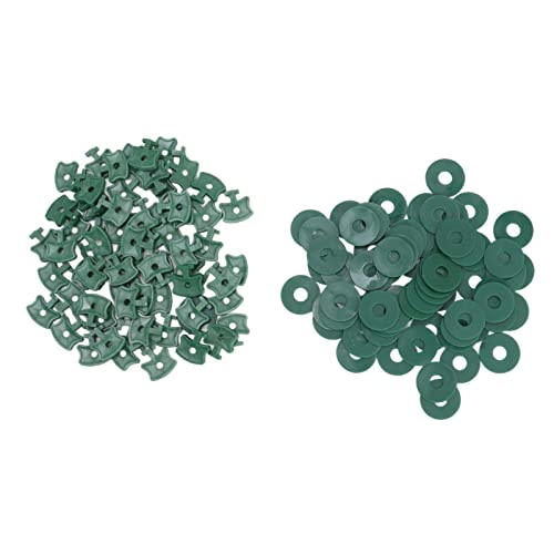 100PCS Greenhouse Clips Plastic Shading Fixing Clips with Washers for Greenhouse Insulation Bubble Netting Wrap Greenhouse Fixing Clips Plastic Greenhouse Shading Clips