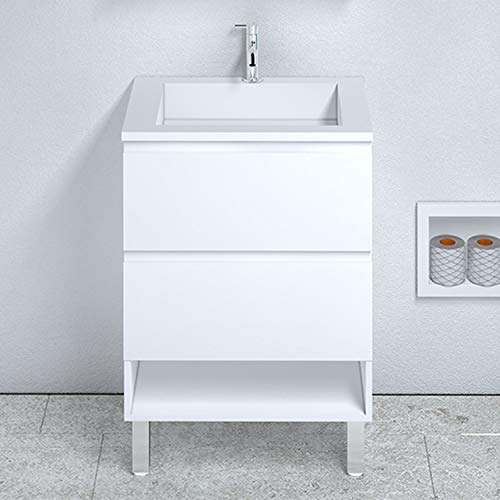 Gabinete para banheiro sisco 65x60cm c/pé - branco venturi