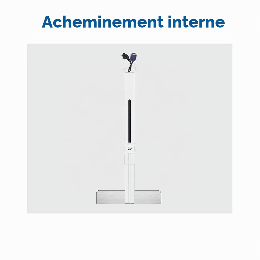 Drsn Support de Plafond pour Projecteur/Caméra, Universel avec Plateau 2420cm, Jusqu'à 2Kg - Hauteur Réglable de 34 à 56cm - Alliage d'aluminium + Acier Inoxydable