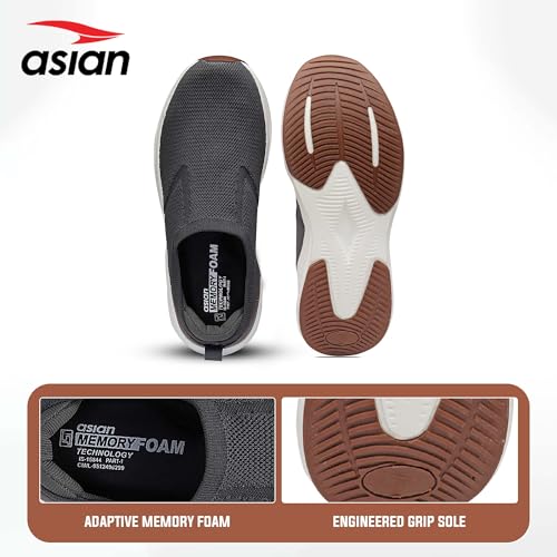 Image of ASIAN Men Wind PRO-06 Casual Wear and Walking Shoes Without Laces for Men & Boys with Upper Mesh Fabric - Lightweight, Comfortable, Breathable, and Perfect for Walking and Daily Use