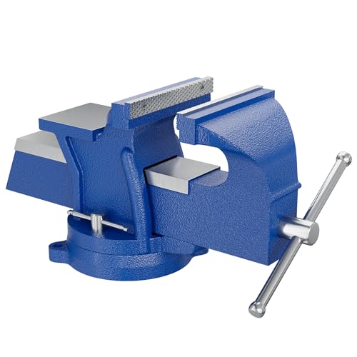 Wiltec Schraubstock Heavy Duty 125 mm Klemmbacke, Spannwerkzeug mit Amboss für schwere...