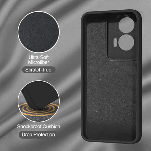 Image of SBMS Silicone Back Cover Case for Motorola Edge 50 Fusion 5G / Moto G85 5G / Moto G96 5G | Soft Micro-Fibre Lining Inside | Camera Protection Bump | Shockproof Back Cover Case for Moto G96 5G (Black)