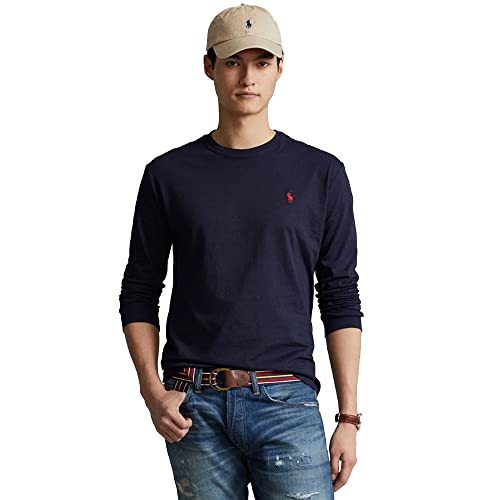 Polo Ralph Lauren Slim Fit gebreid T-shirt met lange mouwen, Inkt, L