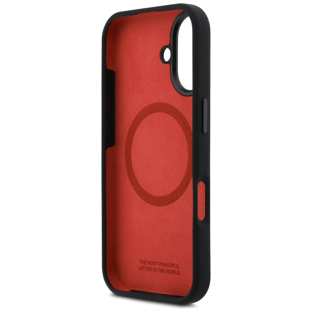 CG MOBILE BMW M - Tira horizontal de silicona compatible con funda MagSafe para iPhone 17 (negro)
