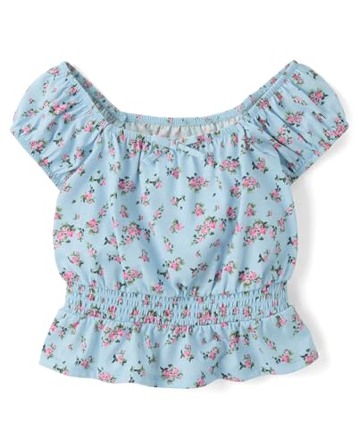 Image of The Children's Place Girls' Smocked Short Sleeve Tops
