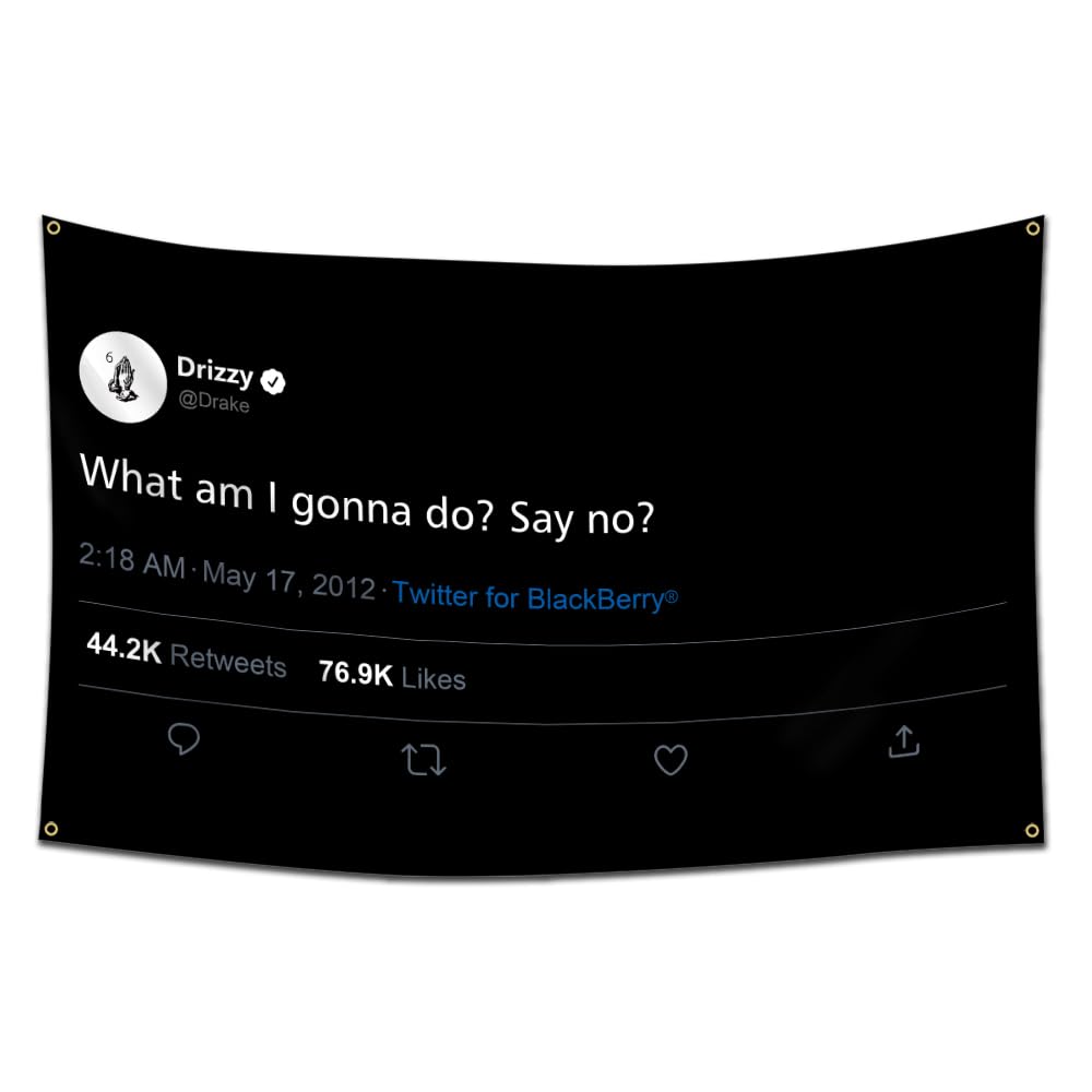 ENMOONFunny twitter Flag Tapestry 3x5Ft College Dorm Bedroom Man Cave Decor